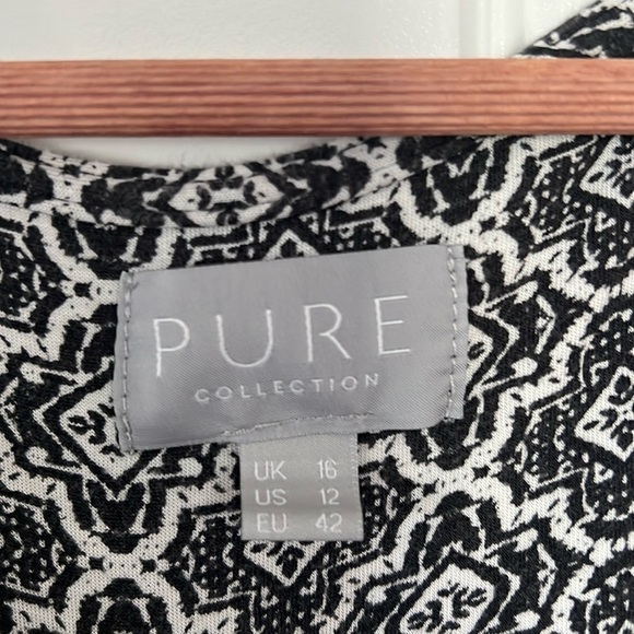 Pure Collection Mosaic Faux Wrap Jersey Style Dress Size 12 - Picture 5 of 7